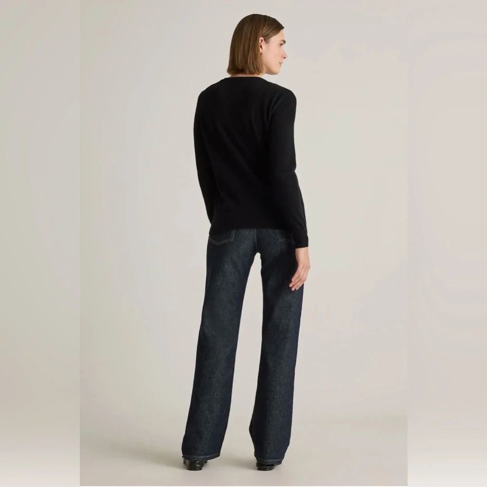 Quince Mongolian Cashmere Cardigan Black , size Small - Picture 4 of 11